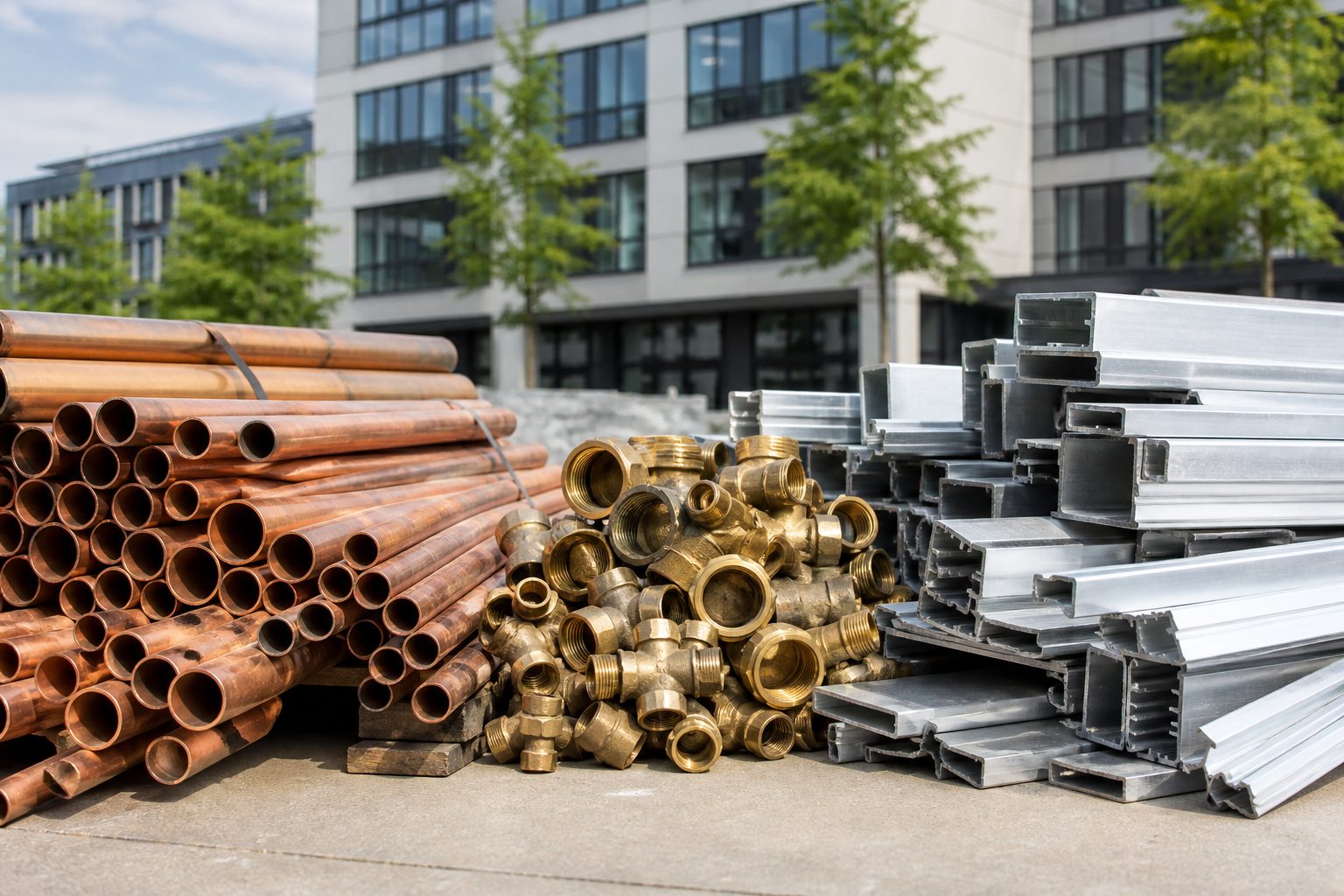 Zur Abholung bereitgestellter Renovierungsschrott in Essen