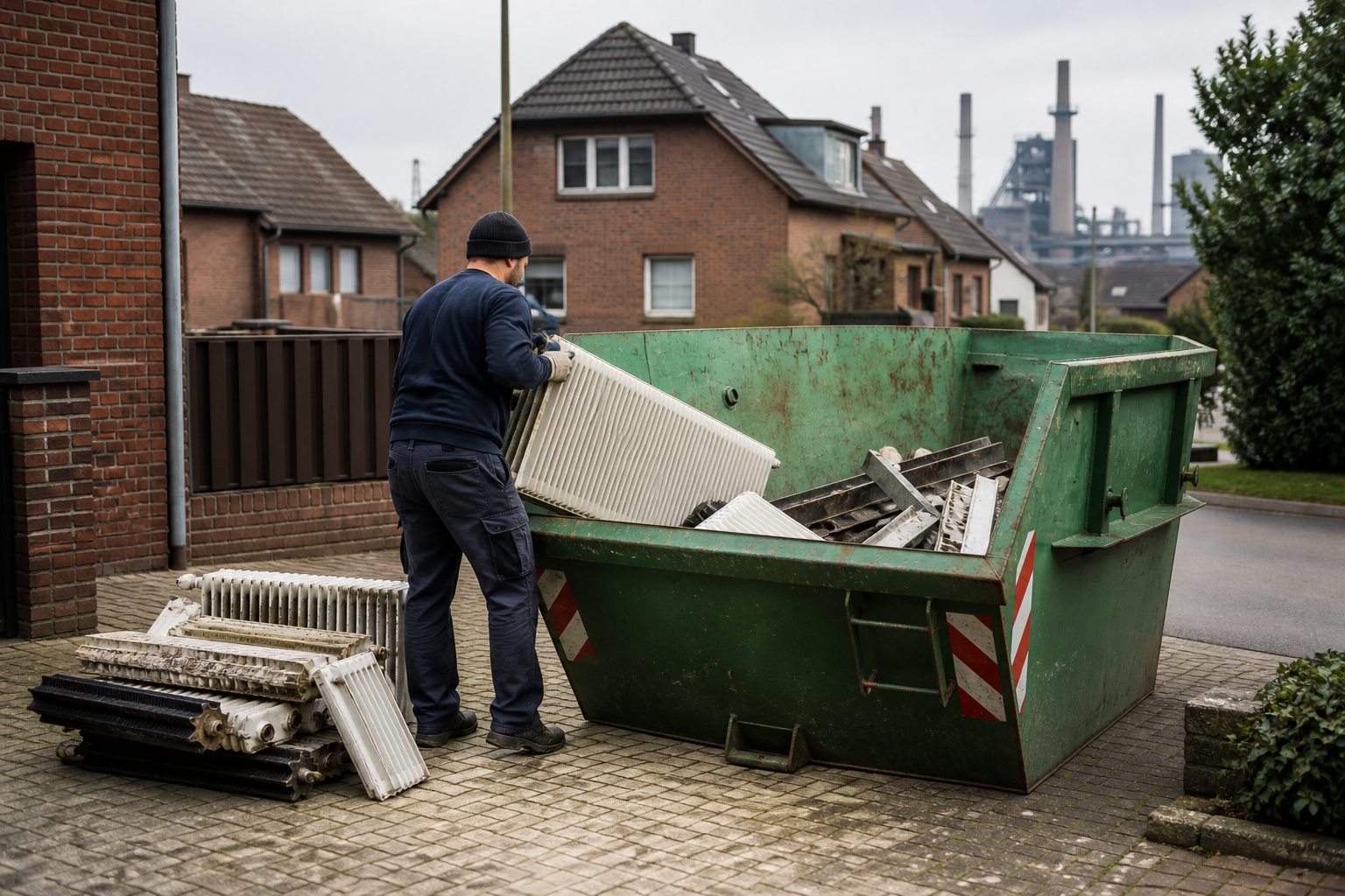 Getrennte Metallbestände aus einer Werkstatt in Gelsenkirchen