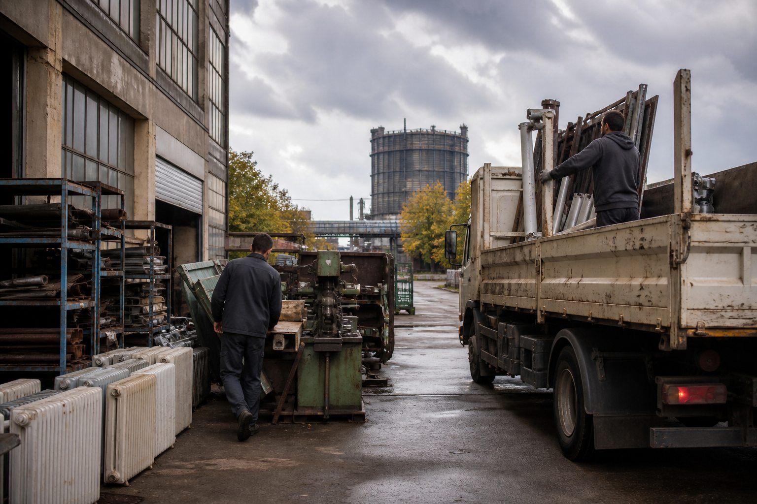 Gewerbliche Schrottabholung von Regalen und Metallgeräten in Oberhausen