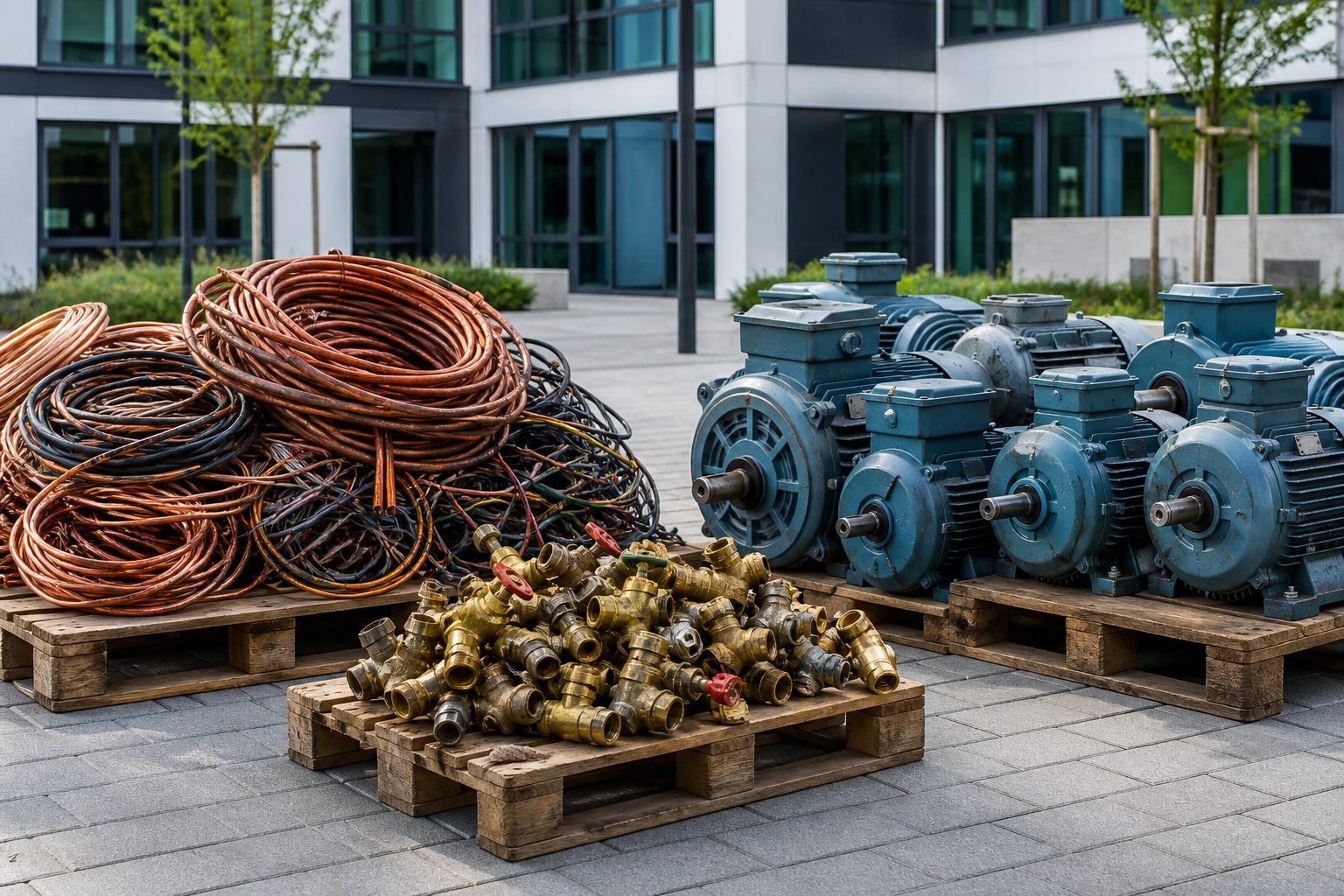 Kupferkabel, Messingventile und Elektromotoren beim Schrottankauf Ratingen