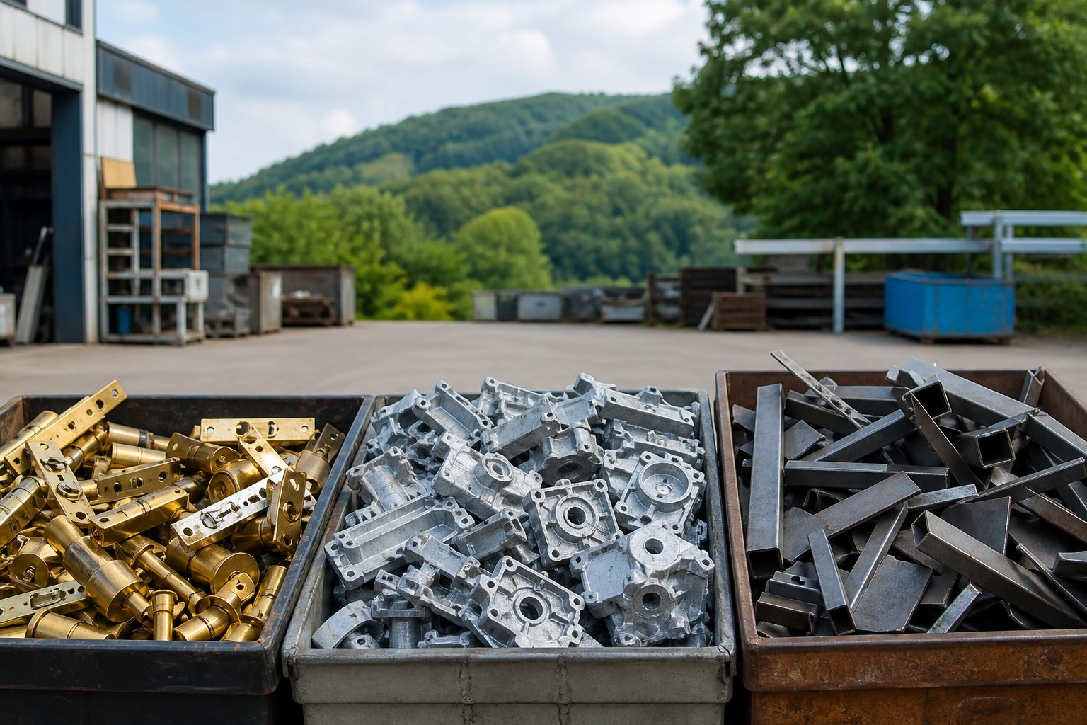 Messingteile, Zink und Stahlreste aus der Velberter Metallverarbeitung